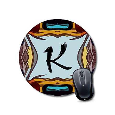 Crafty Worth mouse pad and keyboard pad Alphabet K Mouse pad Round Mouse Pad for Laptop/pc (9X9 Inches)