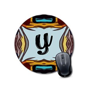 mouse pad below 50 Alphabet Y Mouse pad Round Mouse Pad for Laptop/pc (9X9 Inches)