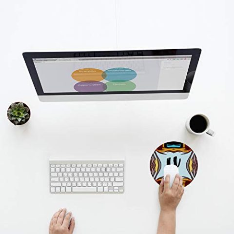 Crafty Worth mouse pad below 50 Alphabet Y Mouse pad Round Mouse Pad for Laptop/pc (9X9 Inches) - alternate view