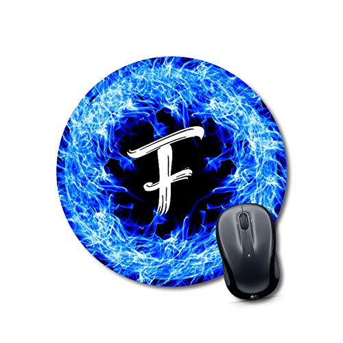Crafty Worth mouse pad gel Alphabet F Mouse pad Round Mouse Pad for Laptop/pc (9X9 Inches)