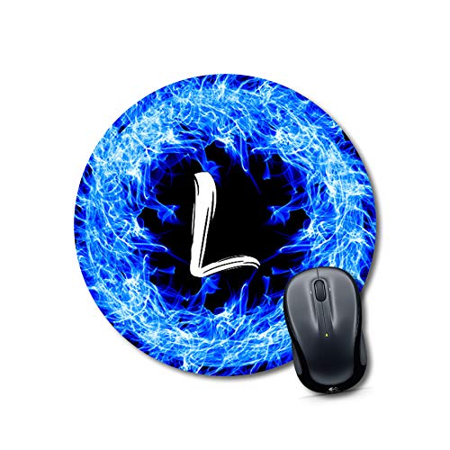 Crafty Worth mouse pad gaming large Alphabet L Mouse pad Round Mouse Pad for Laptop/pc (9X9 Inches)