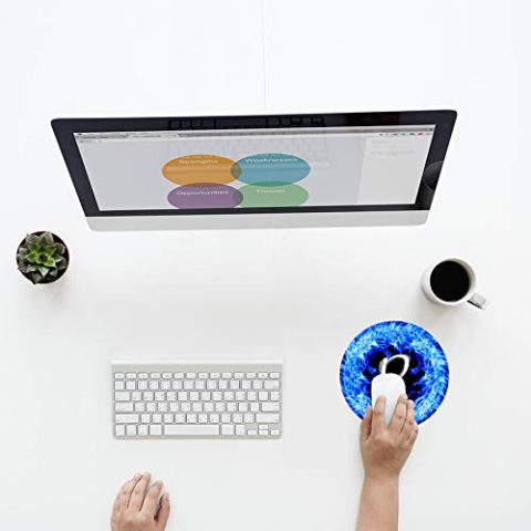 Crafty Worth mouse pad for laptops wireless Alphabet P Mouse pad Round Mouse Pad for Laptop/pc (9X9 Inches) - alternate view