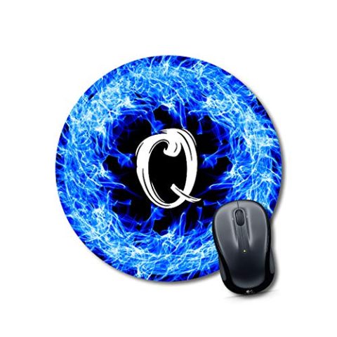 Crafty Worth mouse pad for computer Alphabet Q Mouse pad Round Mouse Pad for Laptop/pc (9X9 Inches)