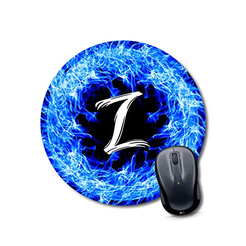Blue Fire Letter Z Mouse Pad