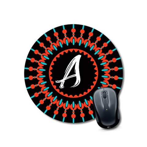 Crafty Worth mouse pad for games Alphabet A Mouse pad Round Mouse Pad for Laptop/pc (9X9 Inches)