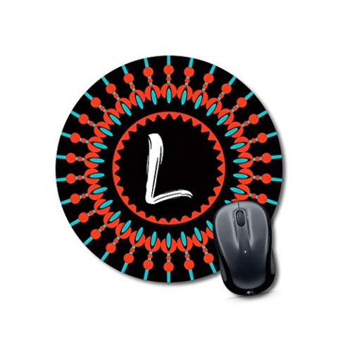Crafty Worth mouse pad jumbo Alphabet L Mouse pad Round Mouse Pad for Laptop/pc (9X9 Inches)