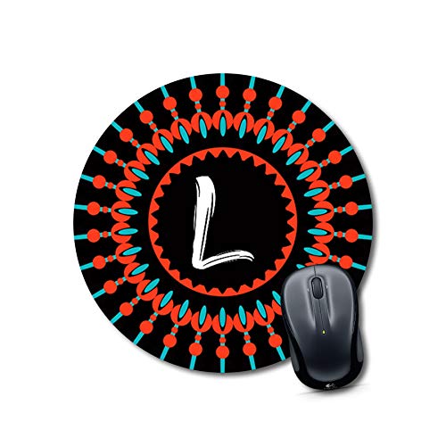 Crafty Worth mouse pad jumbo Alphabet L Mouse pad Round Mouse Pad for Laptop/pc (9X9 Inches)