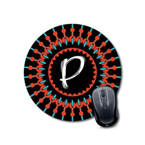 mouse pad kids boys Alphabet P Mouse pad Round Mouse Pad for Laptop/pc (9X9 Inches)
