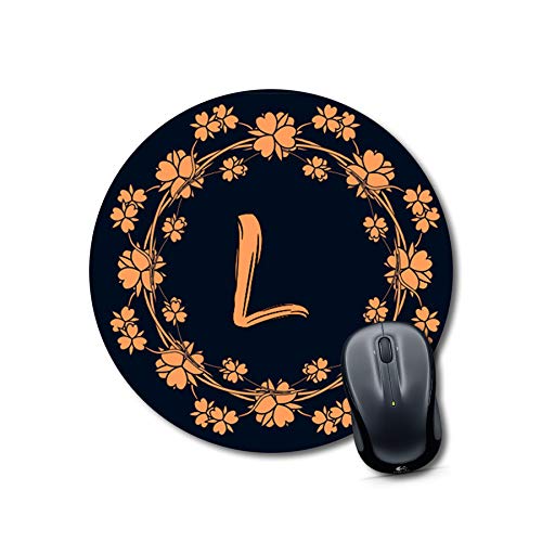 Crafty Worth mouse pad for gaming Alphabet L Mouse pad Round Mouse Pad for Laptop/pc (9X9 Inches)