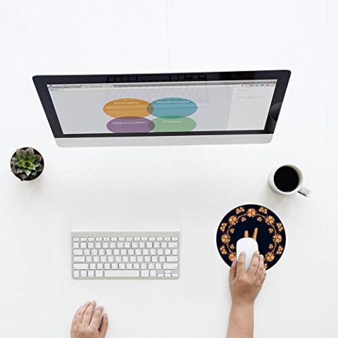 Crafty Worth mouse pad for sports Alphabet M Mouse pad Round Mouse Pad for Laptop/pc (9X9 Inches) - alternate view