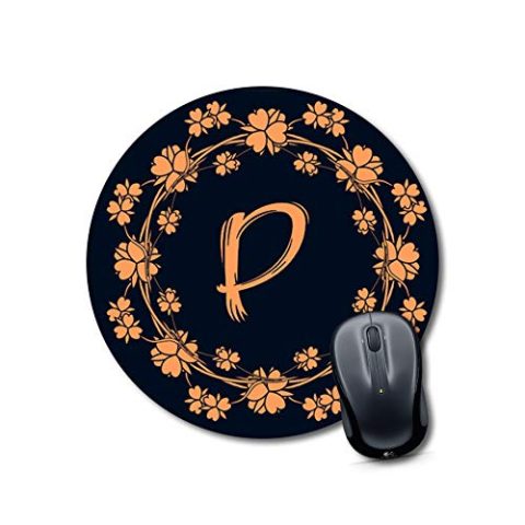 Crafty Worth mouse pad medium size Alphabet P Mouse pad Round Mouse Pad for Laptop/pc (9X9 Inches)