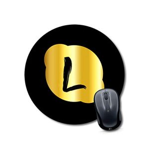 mouse pad plain Alphabet L Mouse pad Round Mouse Pad for Laptop/pc (9X9 Inches)