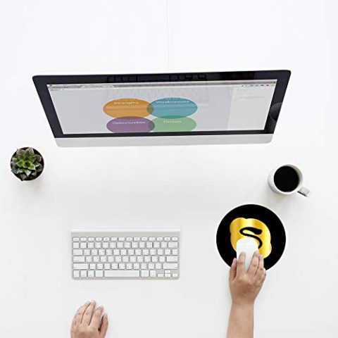 Crafty Worth mouse pad qoutes Alphabet S Mouse pad Round Mouse Pad for Laptop/pc (9X9 Inches) - alternate view