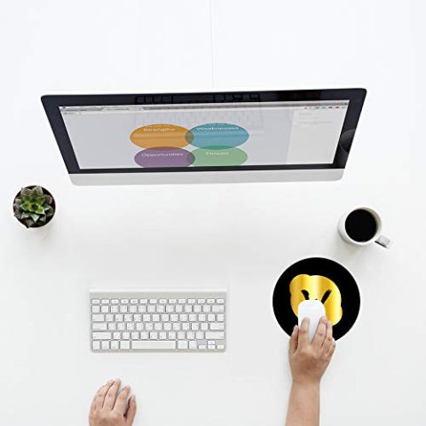 Crafty Worth mouse pad quites Alphabet W Mouse pad Round Mouse Pad for Laptop/pc (9X9 Inches) - alternate view