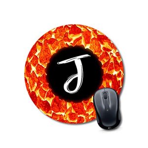 mouse pad round Alphabet J Mouse pad Round Mouse Pad for Laptop/pc (9X9 Inches)