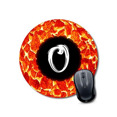 Crafty Worth mouse pad small size Alphabet O Mouse pad Round Mouse Pad for Laptop/pc (9X9 Inches)