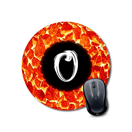 Alphabet O Fire Theme Mouse Pad