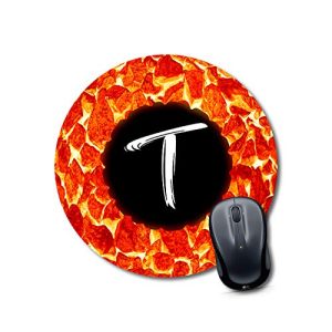 mouse pad thick Alphabet T Mouse pad Round Mouse Pad for Laptop/pc (9X9 Inches)