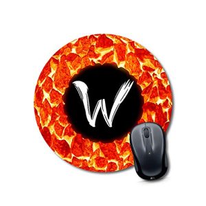 mouse pad table size Alphabet W Mouse pad Round Mouse Pad for Laptop/pc (9X9 Inches)