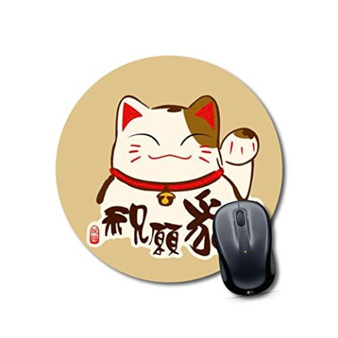 Crafty Worth round mouse pad with armrest cat Mouse pad for girls Round Mouse Pad for Laptop/pc (9X9 Inches)