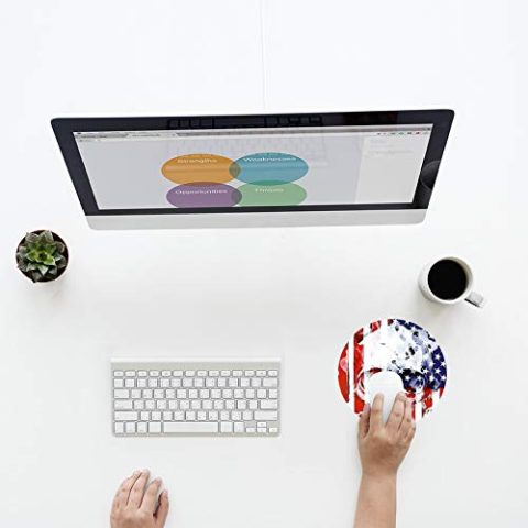 Crafty Worth mouse pad for laptop american flag Mouse pads Round Mouse Pad for Laptop/pc (9X9 Inches) - alternate view