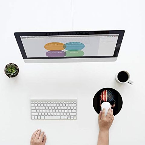 Crafty Worth mouse pad xxl american flag Mouse pads Round Mouse Pad for Laptop/pc (9X9 Inches) - alternate view