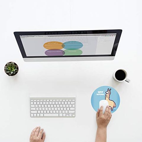 Crafty Worth mouse pad control type Mouse pad for girlfriend Round Mouse Pad for Laptop/pc (9X9 Inches) - alternate view