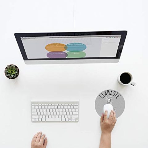 Crafty Worth mouse pad for pc Mouse pad for girls cute Round Mouse Pad for Laptop/pc (9X9 Inches) - alternate view