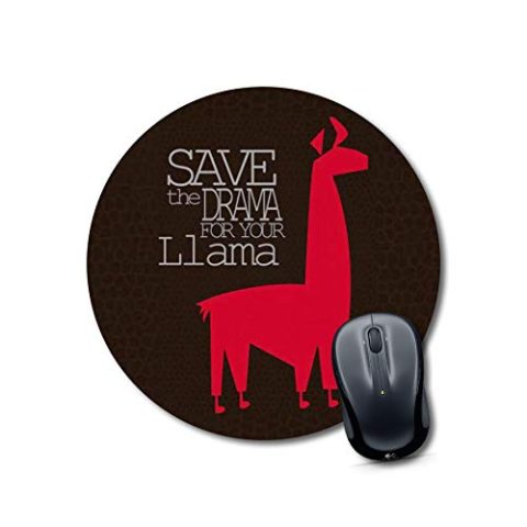 Crafty Worth mouse pad round llama Mouse pad Round Mouse Pad for Laptop/pc (9X9 Inches)