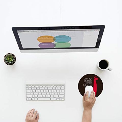 Crafty Worth mouse pad round llama Mouse pad Round Mouse Pad for Laptop/pc (9X9 Inches) - alternate view