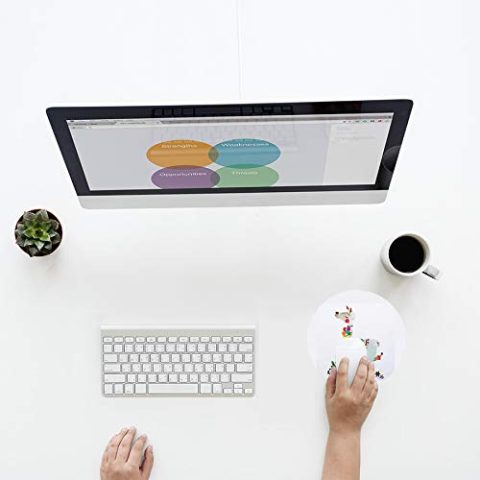 Crafty Worth mouse pad design llama Mouse pad for girls Round Mouse Pad for Laptop/pc (9X9 Inches) - alternate view