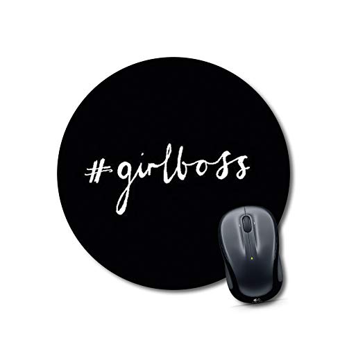 Round Girl Boss Desk Mousepad