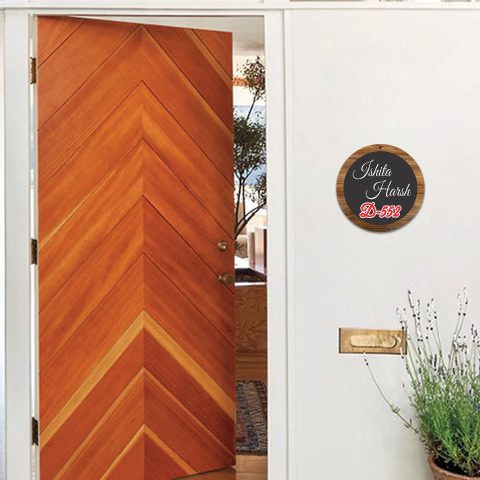 Crafty Worth | house name plate outdoor Main Entrance|Personalized|Customized|Door Signs Multicolor wooden door name plate for home | 12×8 - alternate view