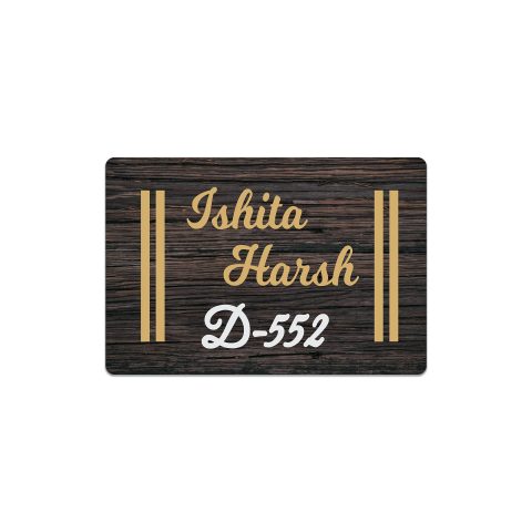 Crafty Worth | name plate vintage Main Entrance|Personalized|Customized|Door Signs Multicolor wooden door name plate for home | 12×8