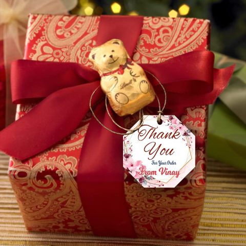 Crafty Worth Wooden| Thank You for your order Gift Tags, Fancy Frame Gift Tags, Wedding Party Collection Customized for Birthday, Engagement, Anniversary and All Other Parties/Events Set of 12 - alternate view