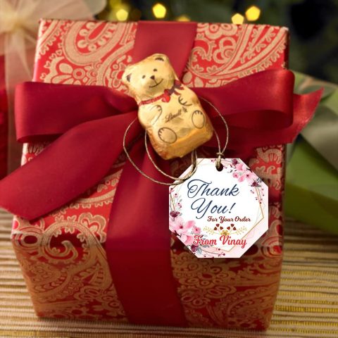 Crafty Worth Wooden| Thank You for Your Order” Tags for Packaging, Brown Kraft Paper Gift Tags Customized for Birthday, Engagement, Anniversary and All Other Parties/Events Set of 12 - alternate view