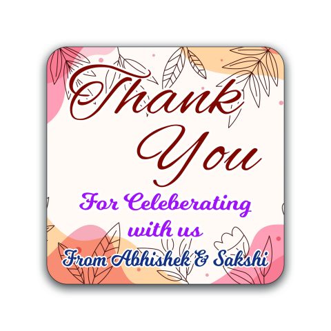 Crafty Worth Wooden| Thank You Gift Tags, Fancy Frame Gift Tags, Wedding Party Collection Customized for Birthday, Engagement, Anniversary and All Other Parties/Events Set of 12