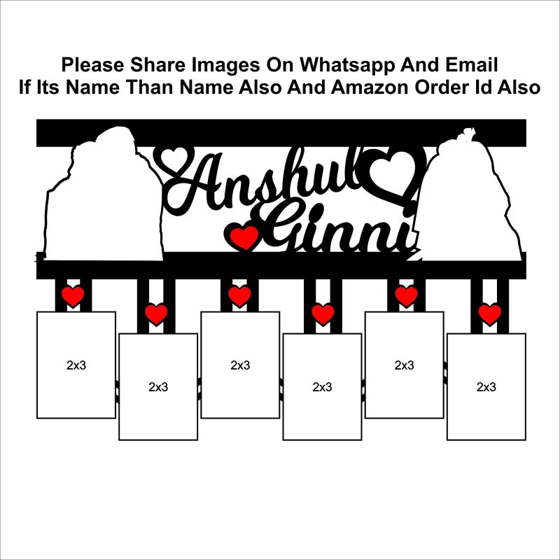 Personalized Couple Name Photo Collage Frame