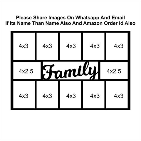 Crafty Worth | customized frames with photos | customized gifts Customized Photo Frame with photos and Name 12×18 inch - alternate view