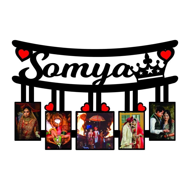 Crafty Worth | customized photo frame | customized gifts for girls Customized Photo Frame with photos and Name 12x18 inch