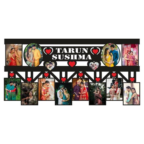 Crafty Worth | customized gifts | customized gifts Customized Photo Frame with photos and Name 12×24 inch