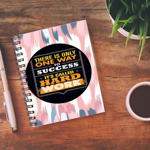Crafty Worth There is only one , Wire Bound Spiral Printed unruled note books for girls Pages :160 (Size :A5) - alternate view