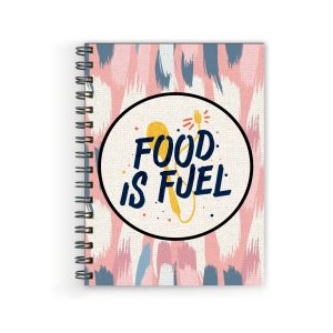 Crafty Worth A5 unruled diary with Food Is Fuel quote cover