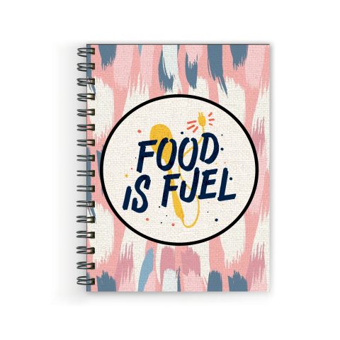 Crafty Worth Food is fuel Wire Bound Spiral Printed unruled diary for a men Pages :160 (Size :A5)