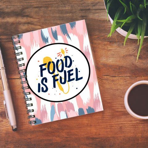 Crafty Worth Food is fuel Wire Bound Spiral Printed unruled diary for a men Pages :160 (Size :A5) - alternate view
