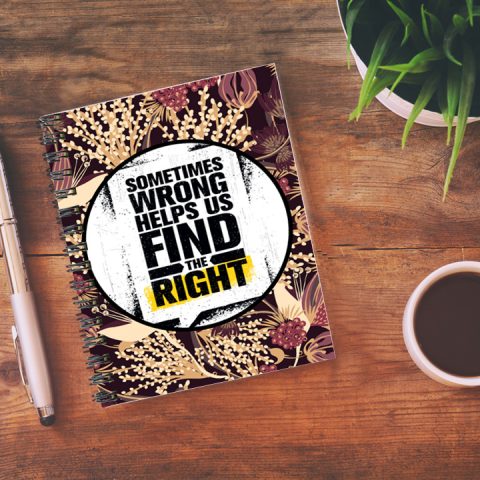 Crafty Worth Something Wrong , Wire Bound Spiral Printed unruled notebook water bottle Pages :160 (Size :A5) - alternate view