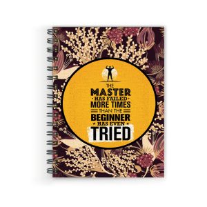 Crafty Worth A5 blank art diary with The Master Has Failed quote cover