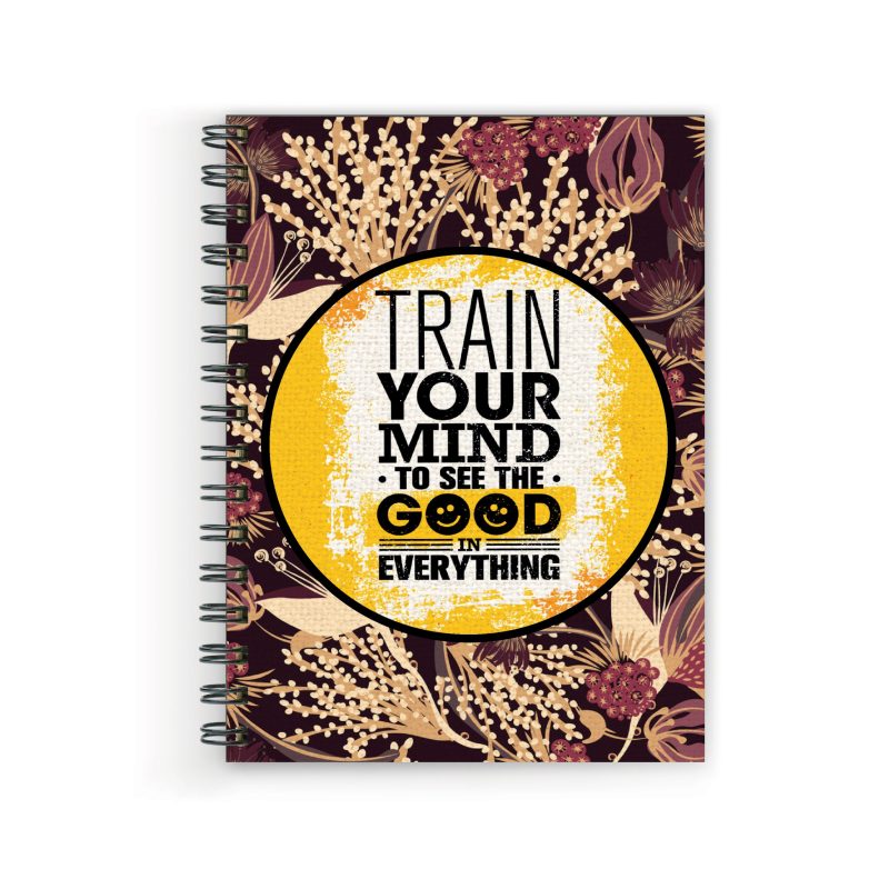 Crafty Worth train your mind , Wire Bound Spiral Printed unruled notebook bottle Pages :160 (Size :A5)