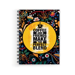 Crafty Worth A5 unruled diary with Coffee and Friend cover