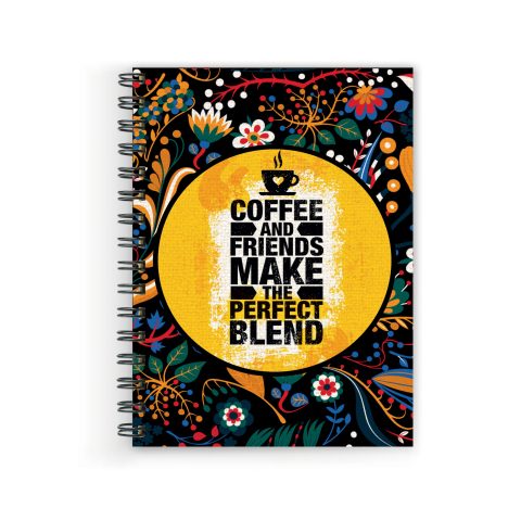 Crafty Worth coffee and friend Wire Bound Spiral Printed unruled diary for account Pages :160 (Size :A5)